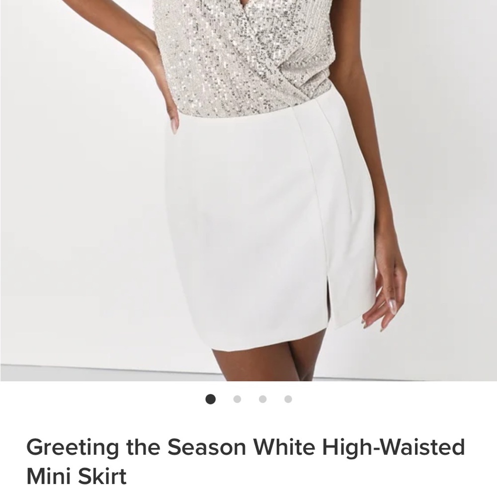 NWT Lulus White Mini Skirt